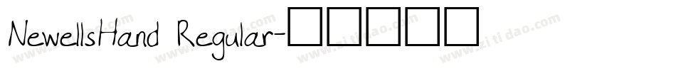 NewellsHand Regular字体转换